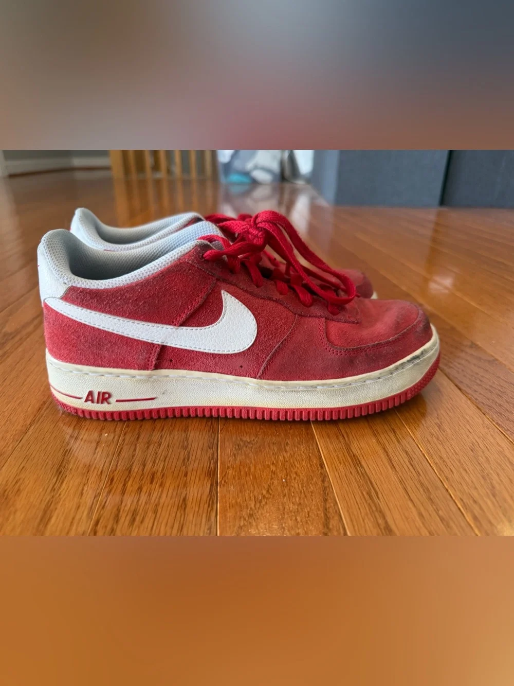 Nike Air Force 1 GS gym red white 6.5Y sneakers